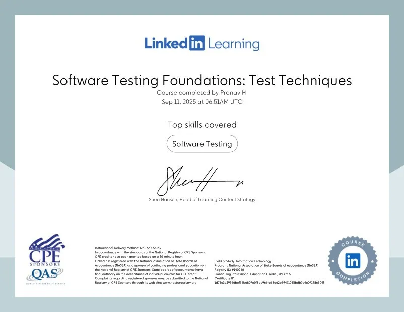 Software Testing Foundations: Test Techniques - NASBA